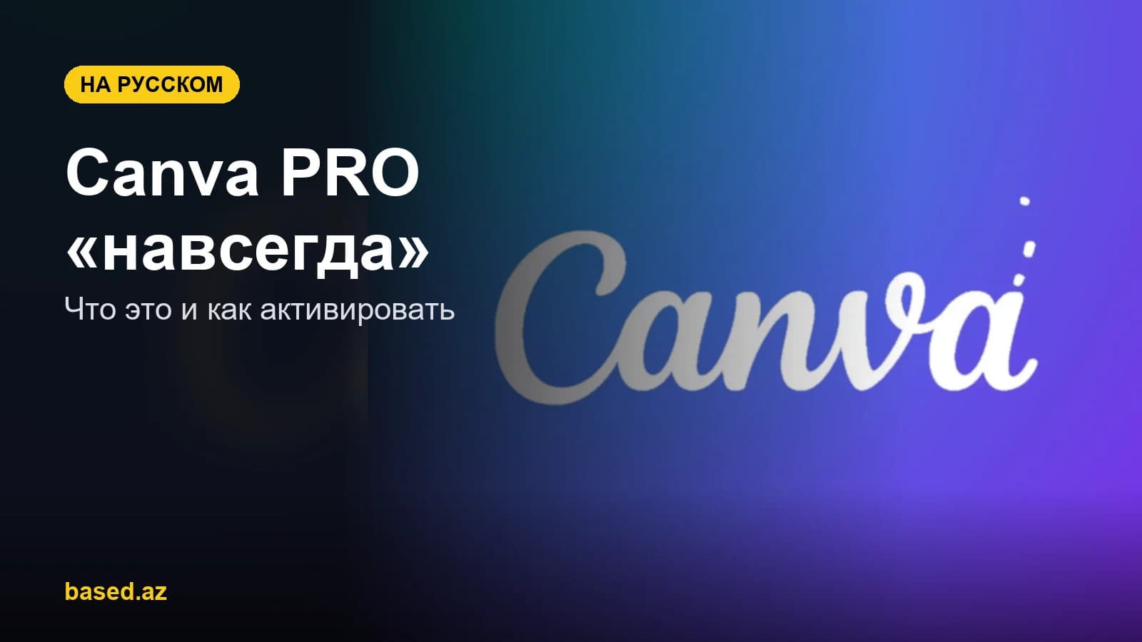 Canva PRO «навсегда» в Азербайджане: что это и как активировать