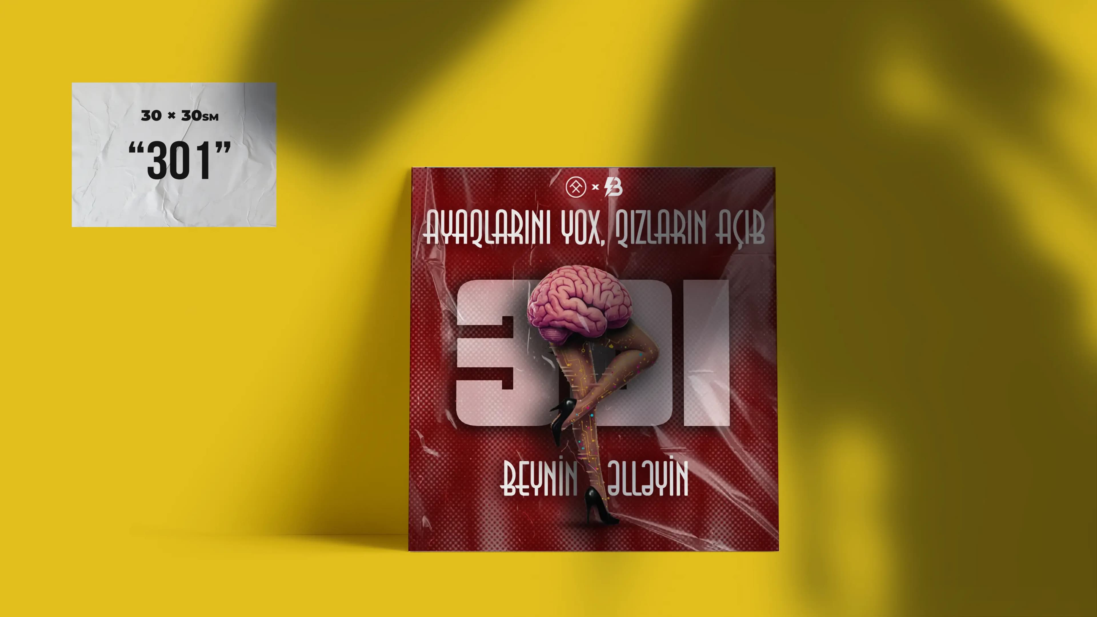 "301" - Abstrakt Poster 30x30 sm