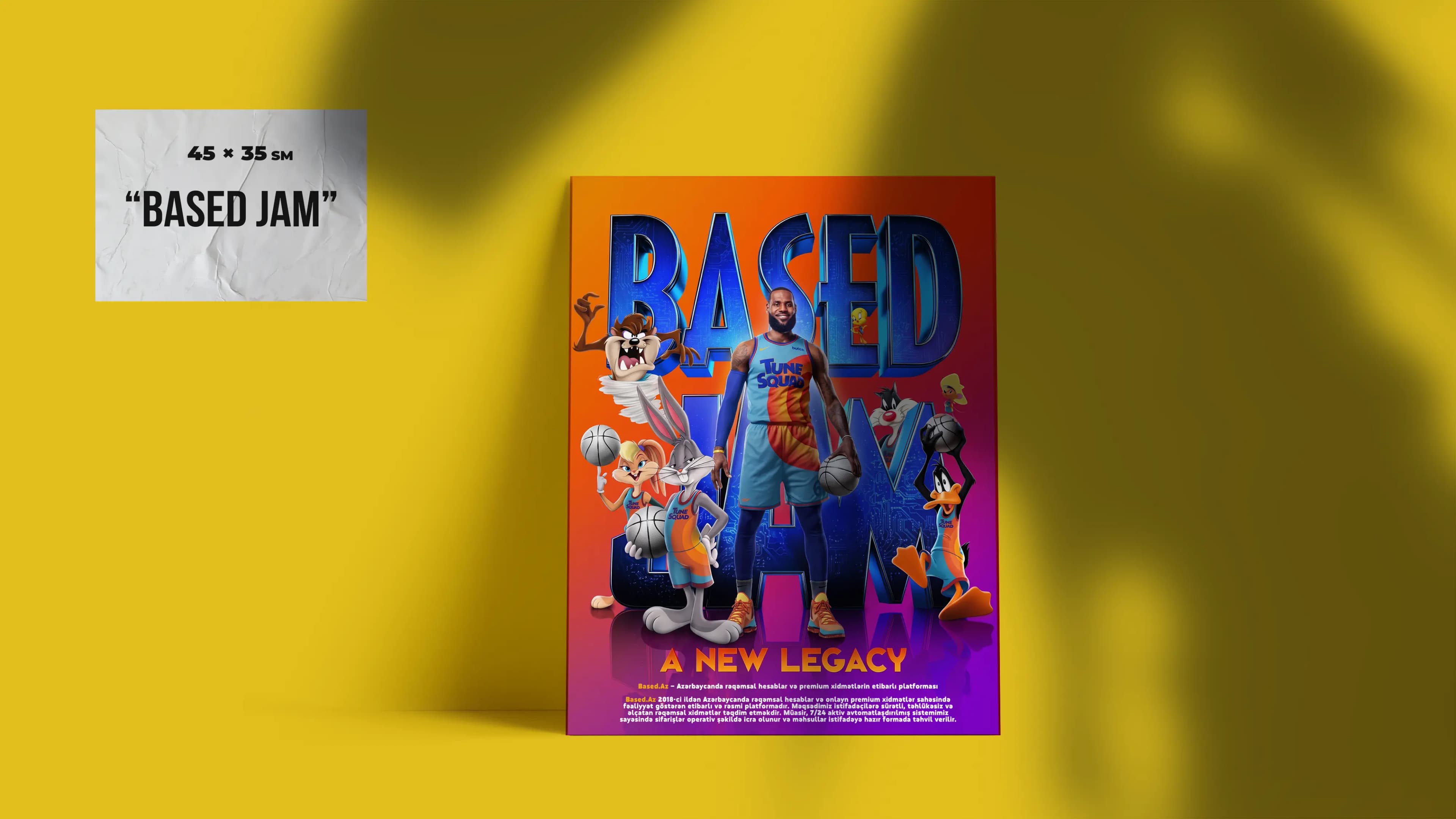 "Based Jam" - Space Jam Konseptli Poster 45x35 sm