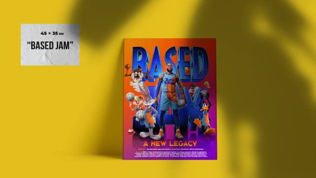 "Based Jam" - Space Jam Konseptli Poster 45x35 sm