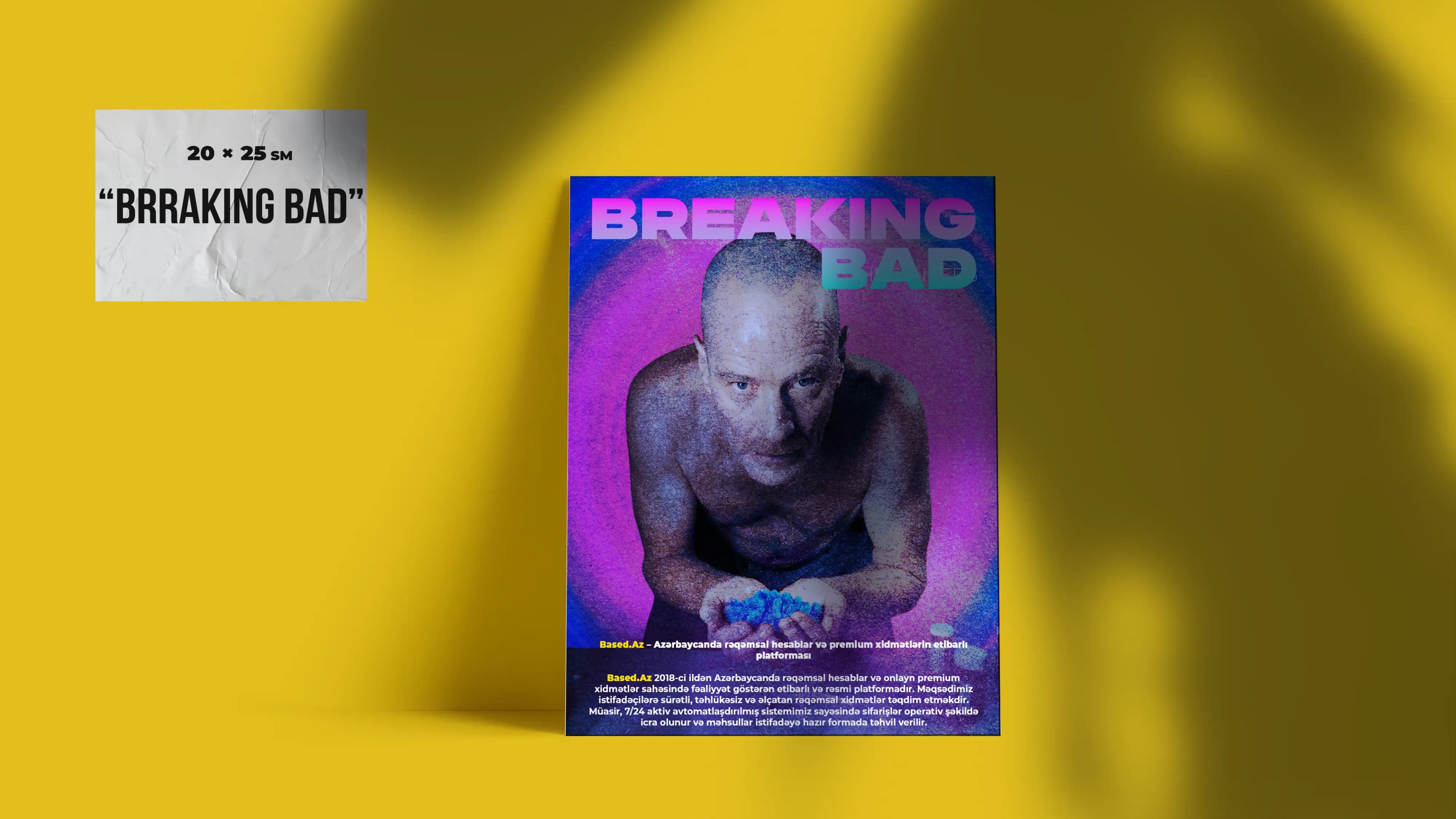 "Breaking Bad - Heisenberg" - Fərqli Dizayn Poster 20x25 sm