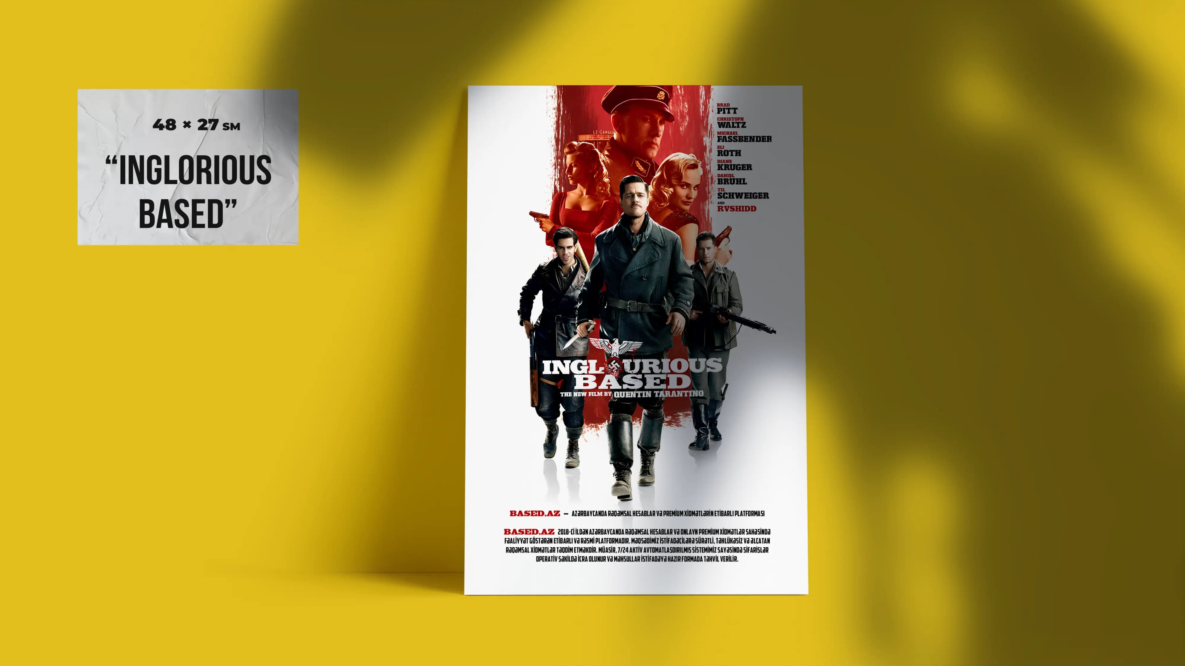 "Inglourious Based" - Film Konseptli Poster 48x27 sm