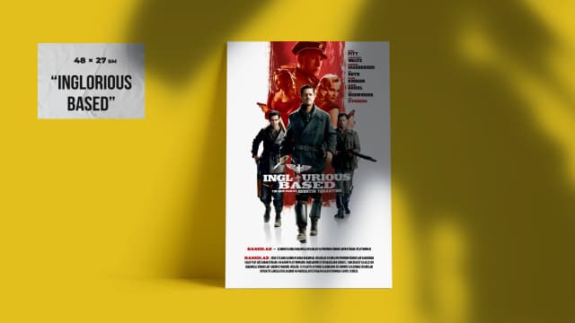 "Inglourious Based" - Film Konseptli Poster 48x27 sm