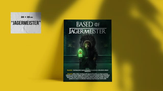 "Based of Jägermeister" - Game of Thrones Konseptli Poster 20x25 sm