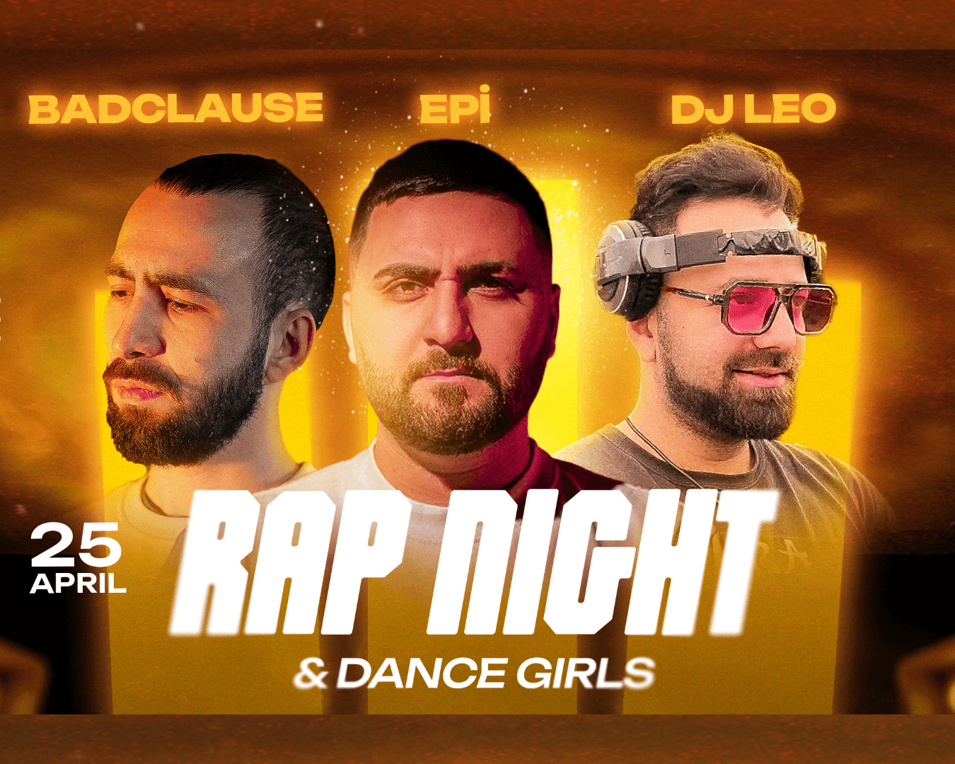 Rap Night 🔥 (Epi - Badclause - Leo) konsertə bilet 🎙️