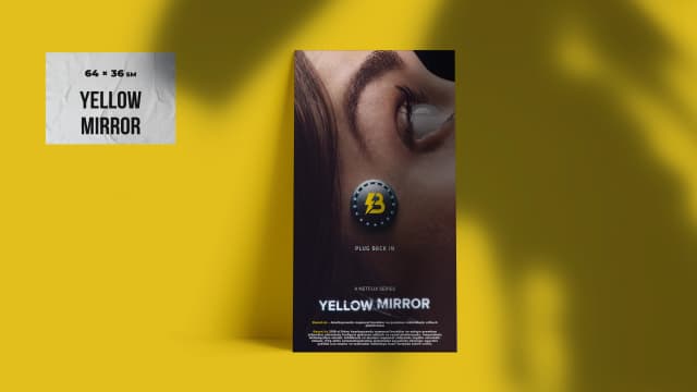 "Yellow Mirror" - Black Mirror Inspired Based Art Poster 64x36 sm