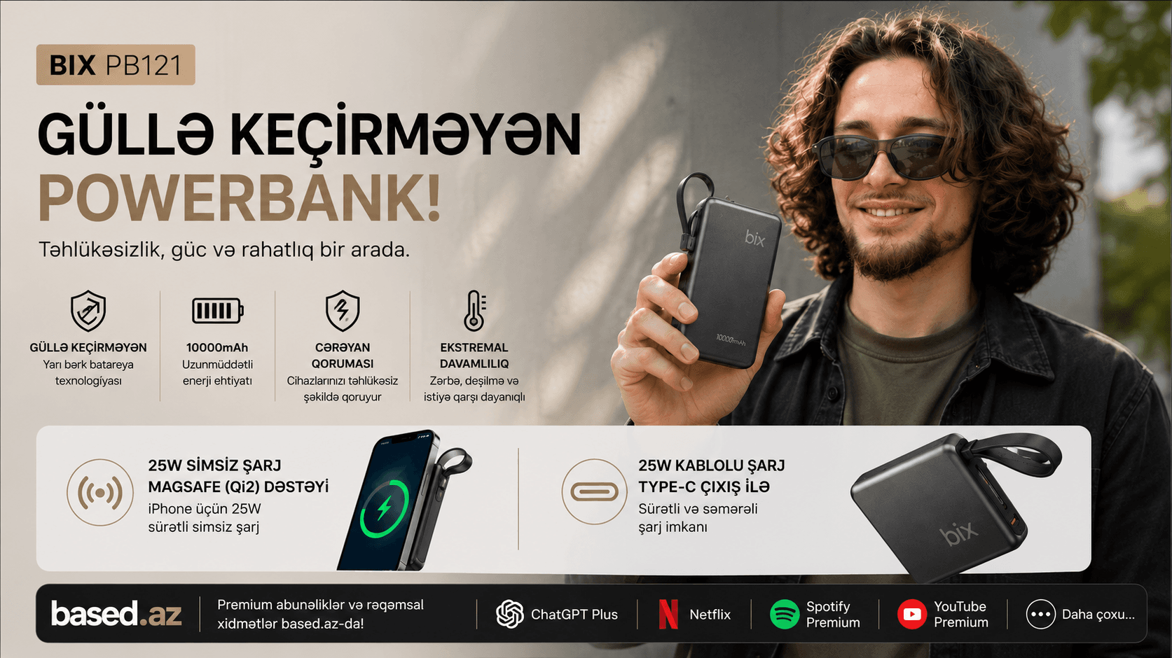 Bix PB121 PowerBank icmalı: güllə keçirməyən portativ enerji mənbəyi