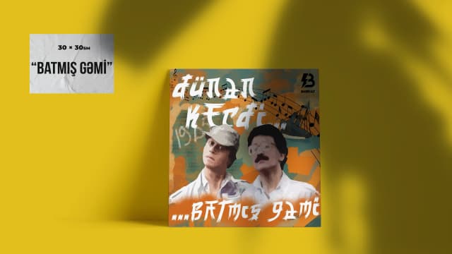 "Batmış Gəmi" - Poster 30x30 sm