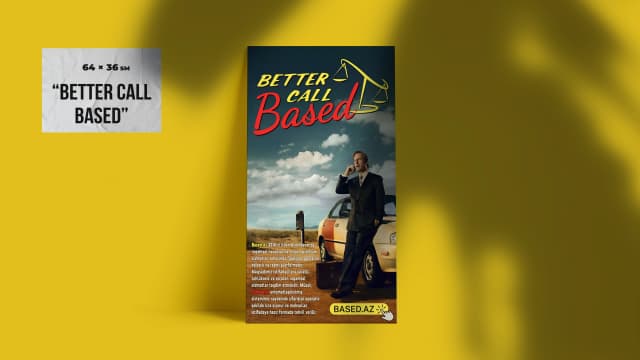 "Better Call Based" - Better Call Saul Serialından İlhamlanan Poster 64x36 sm
